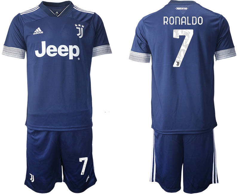 Men 2020-2021 club Juventus away #7 blue Soccer Jerseys